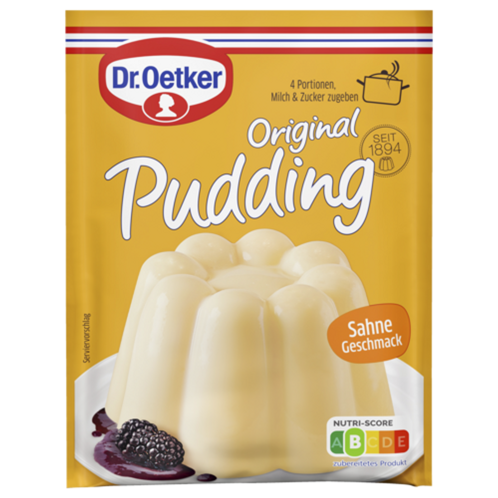 Dr.Oetker Original Sahne Pudding für 3x500ml 3ST 111g