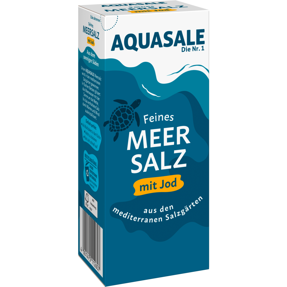 Aquasale Feines Meersalz mit Jod 500g
