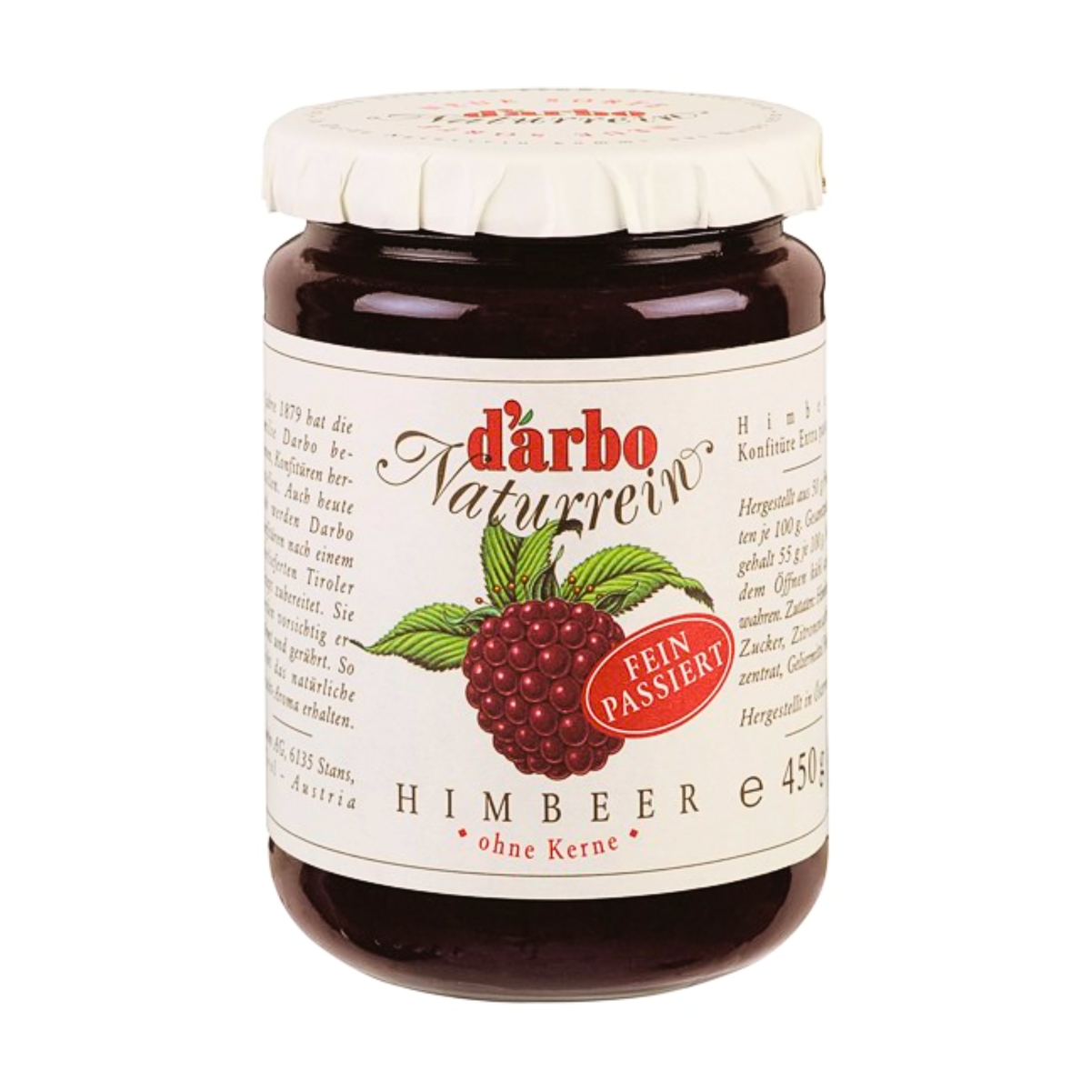 Darbo Naturrein Himbeere Passiert 450g