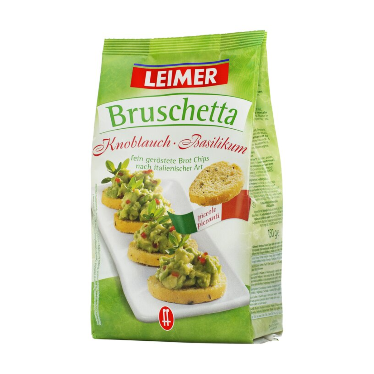 Leimer Bruschetta Brot Chips Knoblauch Basilikum 150g