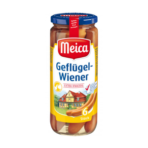 Meica Geflügel-Würstchen 6ST extra knackig 540g