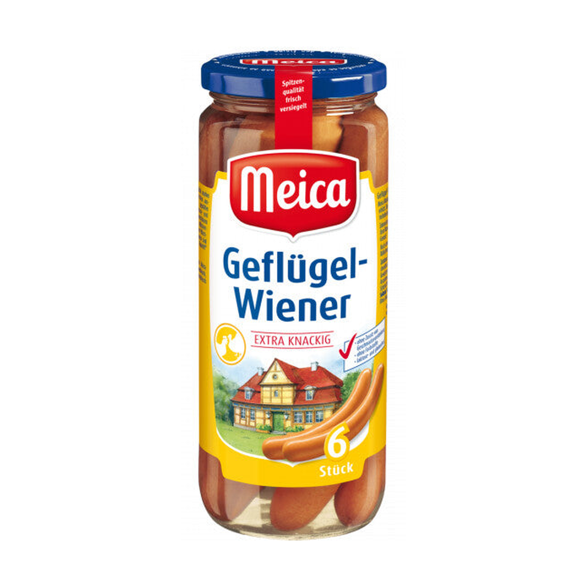 Meica Geflügel-Würstchen 6ST extra knackig 540g