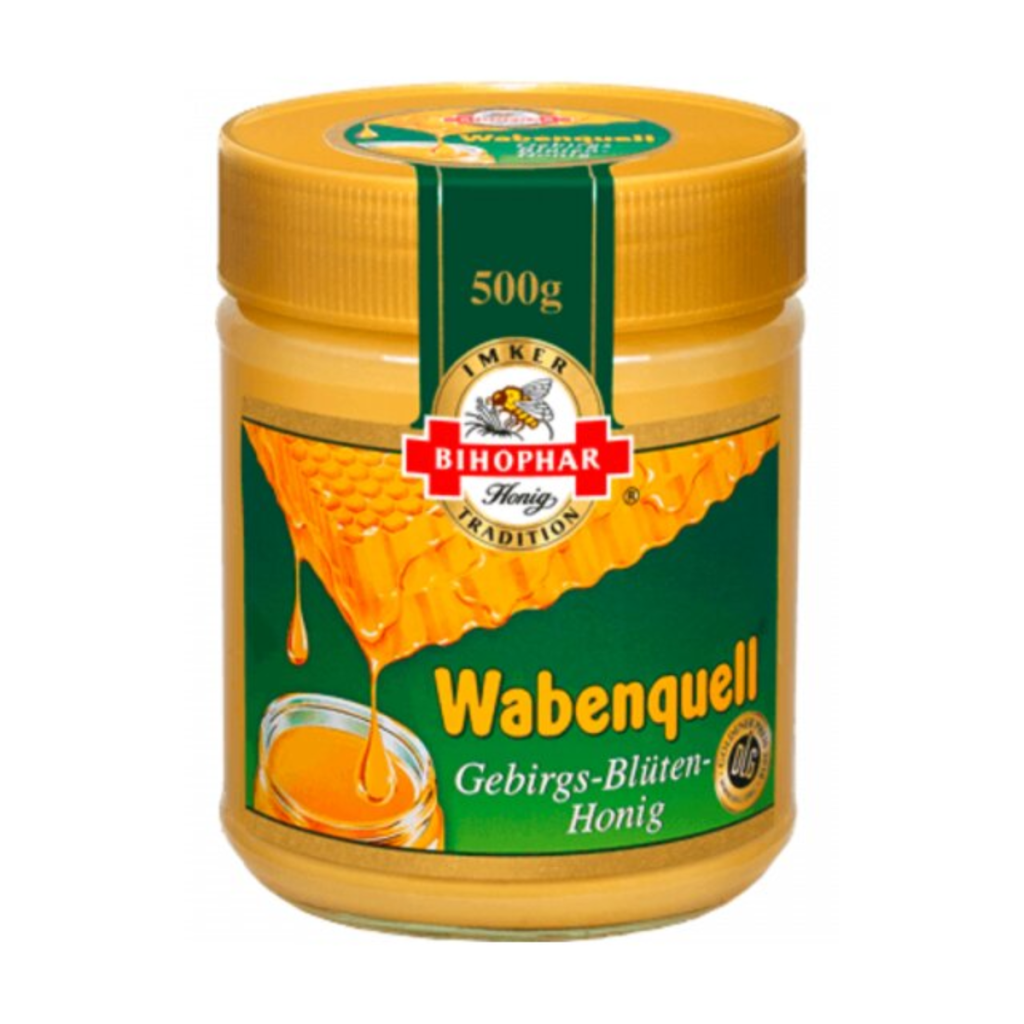 Bihophar Wabenquell Gebirgs-Blüten-Honig 500g