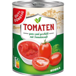 GUT&GÜNSTIG Tomaten ganze geschält in Tomatensaft 400g