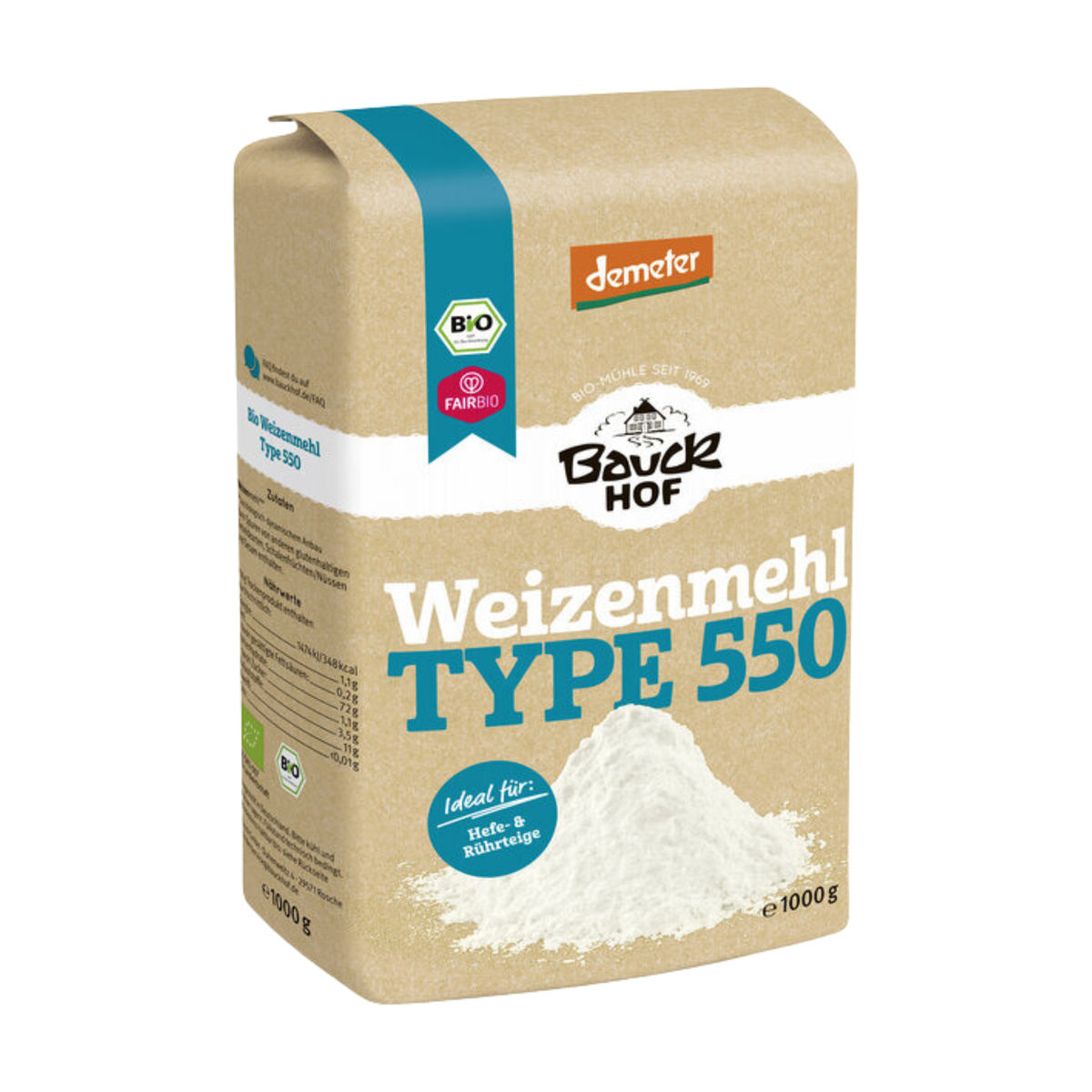 Demeter Bauckhof Weizenmehl Type 550 1kg