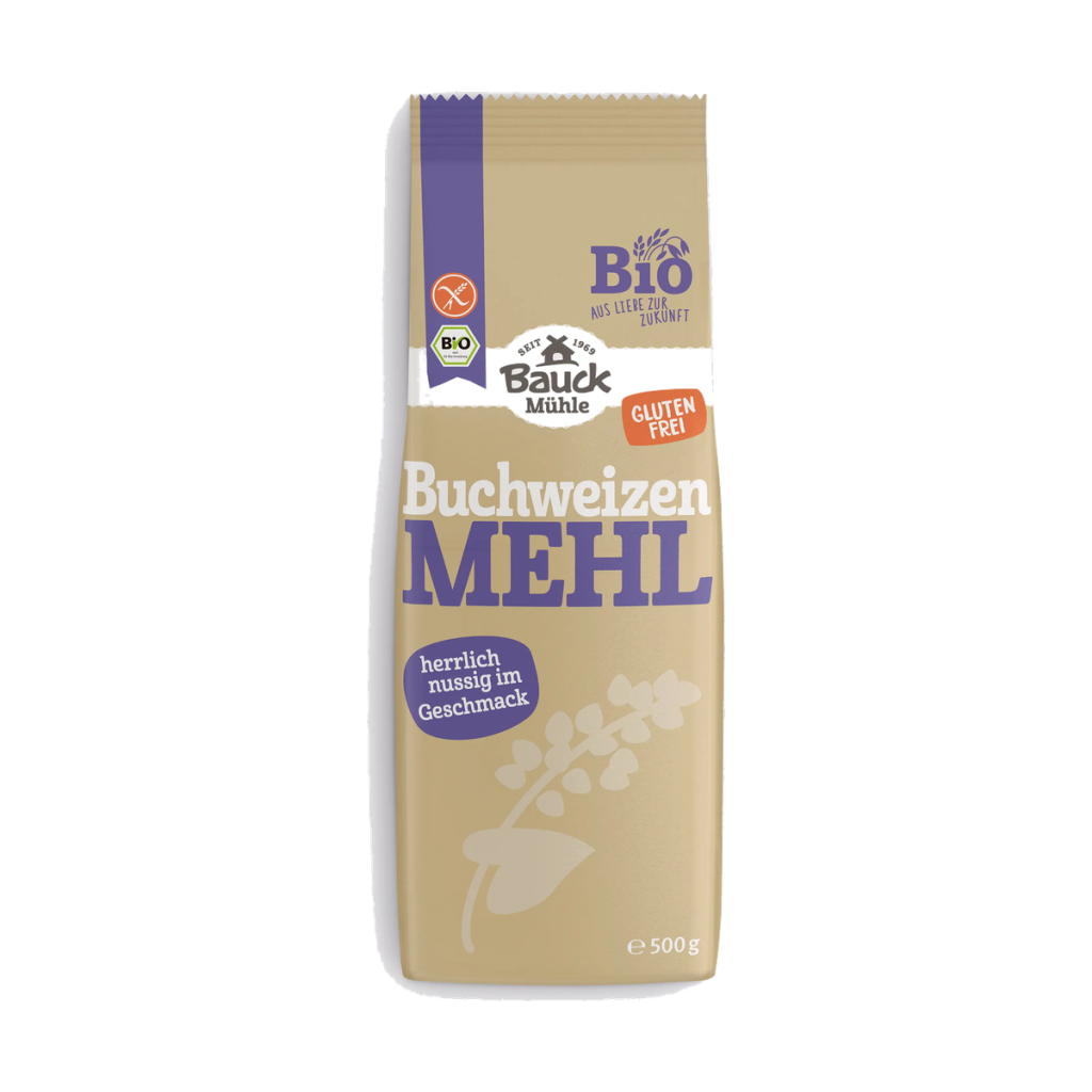 Bio Bauck Mühle Buchweizenmehl Vollkorn glutenfrei 500g