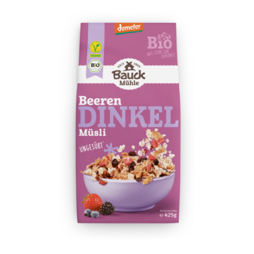 Demeter Bauck Dinkel Müsli Beeren 425g