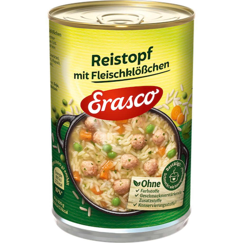 Erasco Reistopf mit Fleischklößchen 400g