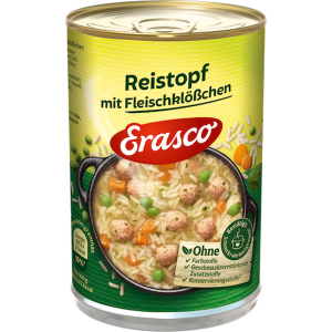 Erasco Reistopf mit Fleischklößchen 400g