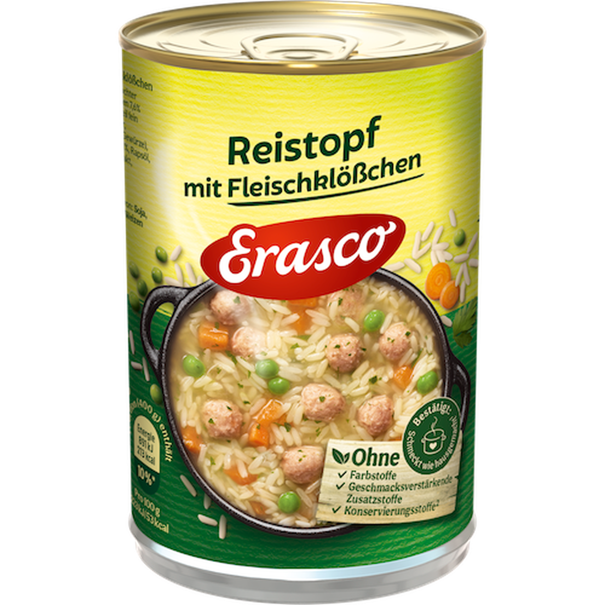 Erasco Reistopf mit Fleischklößchen 400g