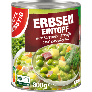 GUT&GÜNSTIG Erbseneintopf mit Kasseler & Rauchspeck 800g