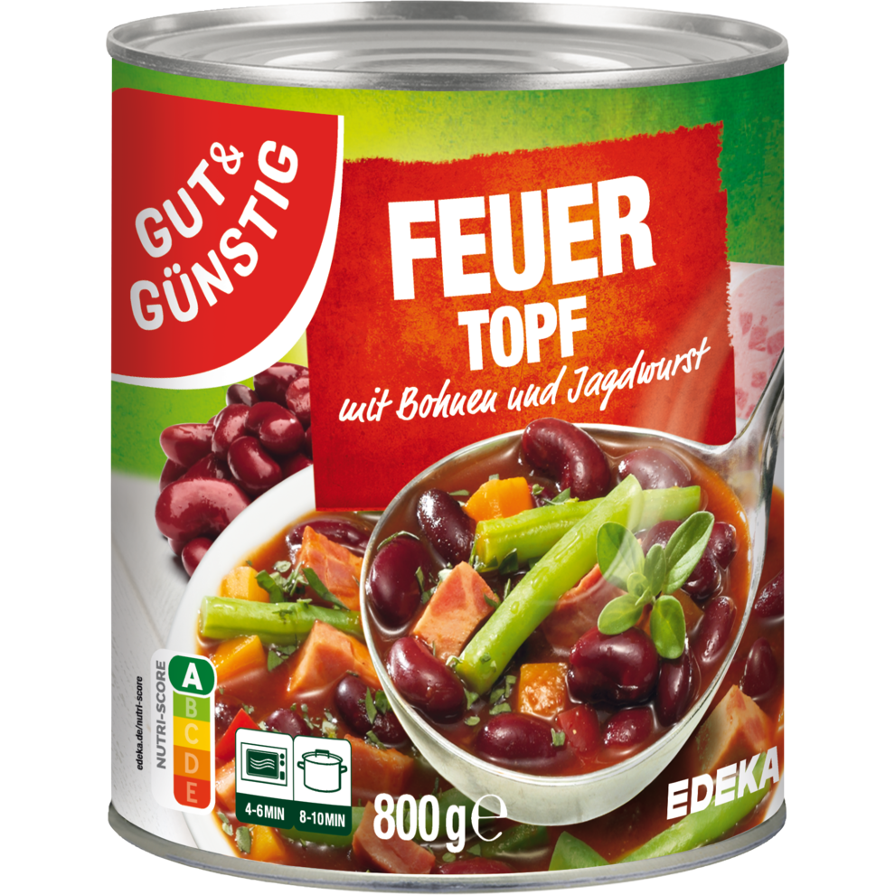 GUT&GÜNSTIG Feuertopf Bohneneintopf mit Fleischwurst 800g