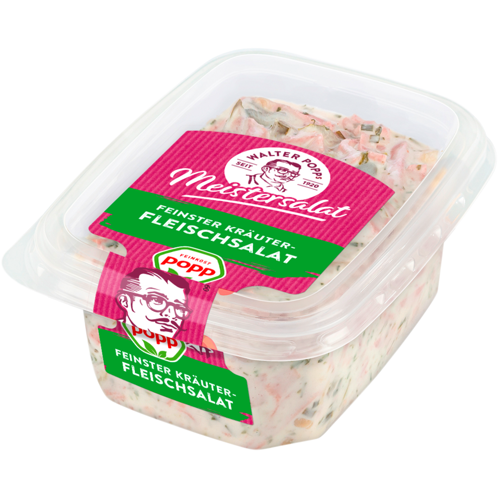 Popp Kräuter Fleischsalat ohne Konservierungsstoffe 200g