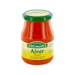 Feinkost Dittmann Ajvar scharf nach original serbisch mazedonische Rezeptur 340ml