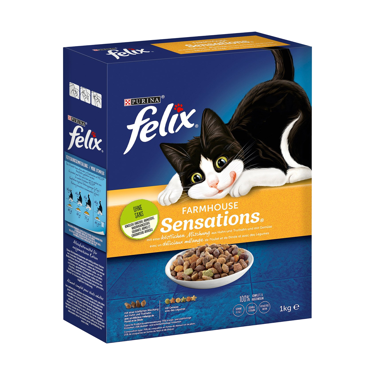 Felix Farmhouse Sensations Huhn Katzentrockennahrung 1kg
