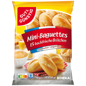 GUT&GÜNSTIG 15 Mini Baguettes backfertig 750g