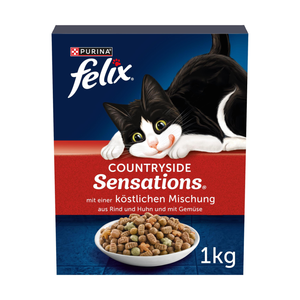 Felix Countryside Sensations Rind Katzentrockennahrung 1kg