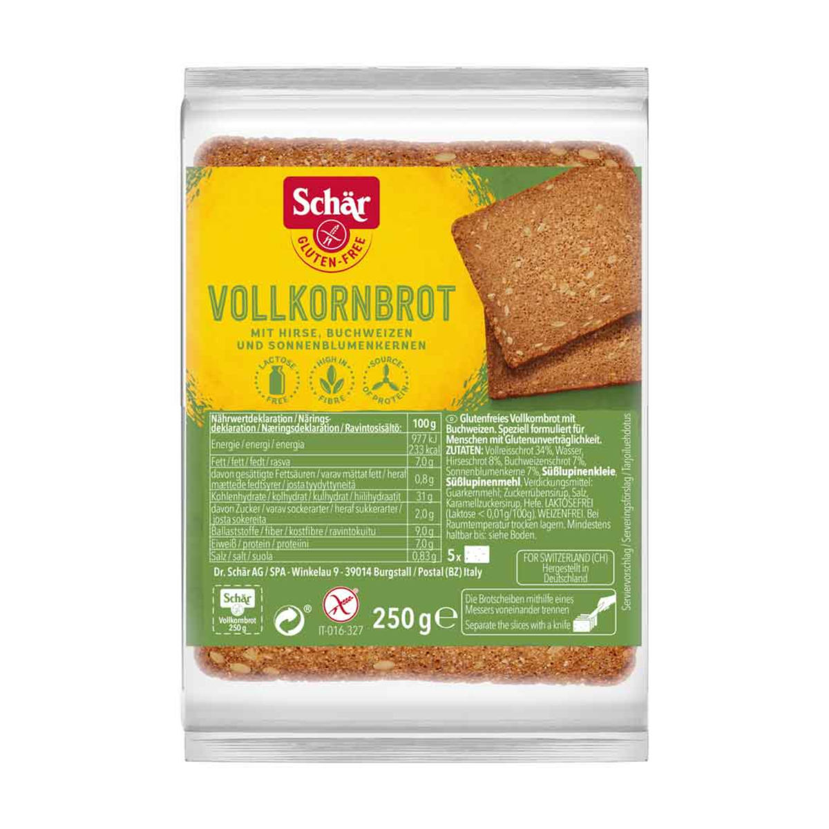 Dr.Schär Vollkornbrot 250g