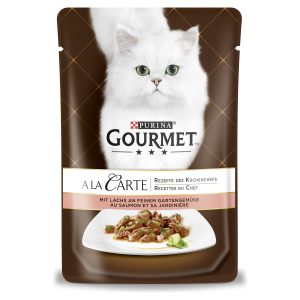 Gourmet A La Carte Gegrilltes in Sauce Lachs Katzennassnahrung 85g