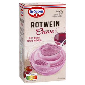 Dr.Oetker Rotwein Creme Dessertpulver 78g + Rotwein 125ml für 325ml 203g