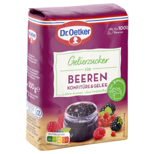 Dr.Oetker Gelierzucker für Beerenkonfitüre für 1kg 500g