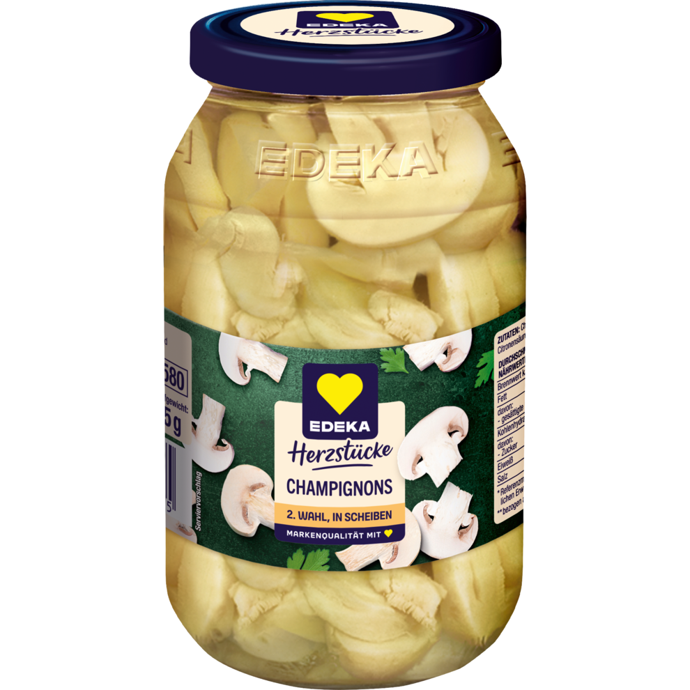 EDEKA Herzstücke шампиньоны 2.Wahl, ломтики 530g