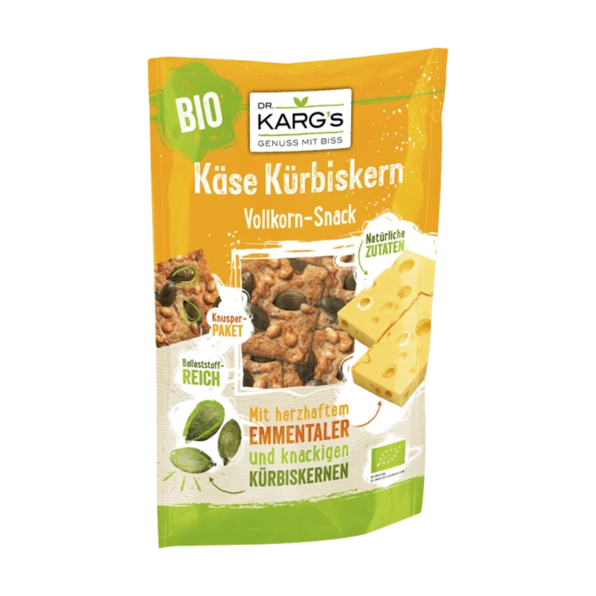 Dr.Karg Snack Käse Kürbis Vollkorn-Snack 110g
