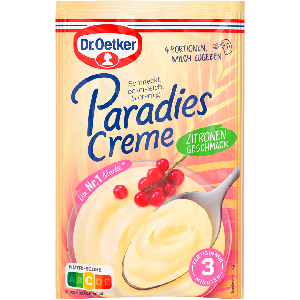 Dr.Oetker Paradies Creme Zitrone für 300ml 72,5g