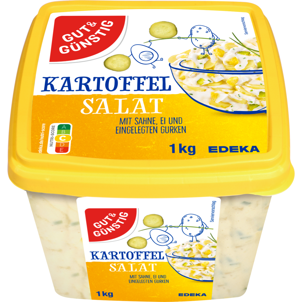 GUT&GÜNSTIG Kartoffelsalat mit Sahne, Ei&Gurke 1kg