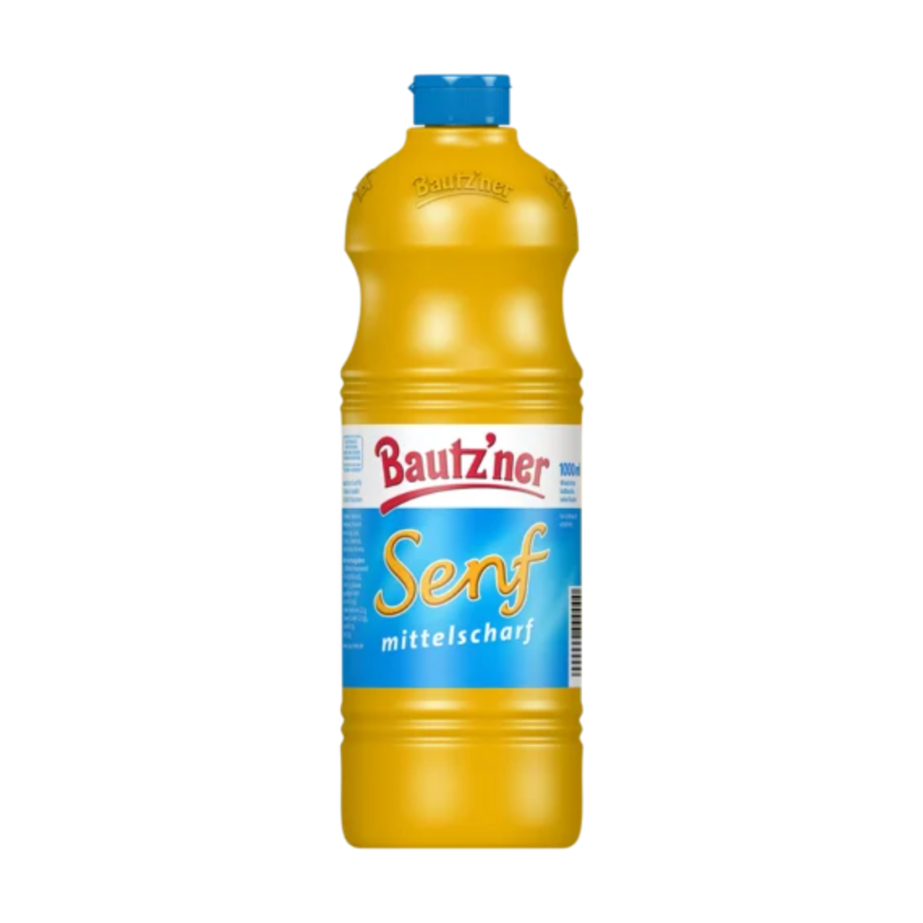 Bautzner Mittelscharfer Senf Flasche 1000ml