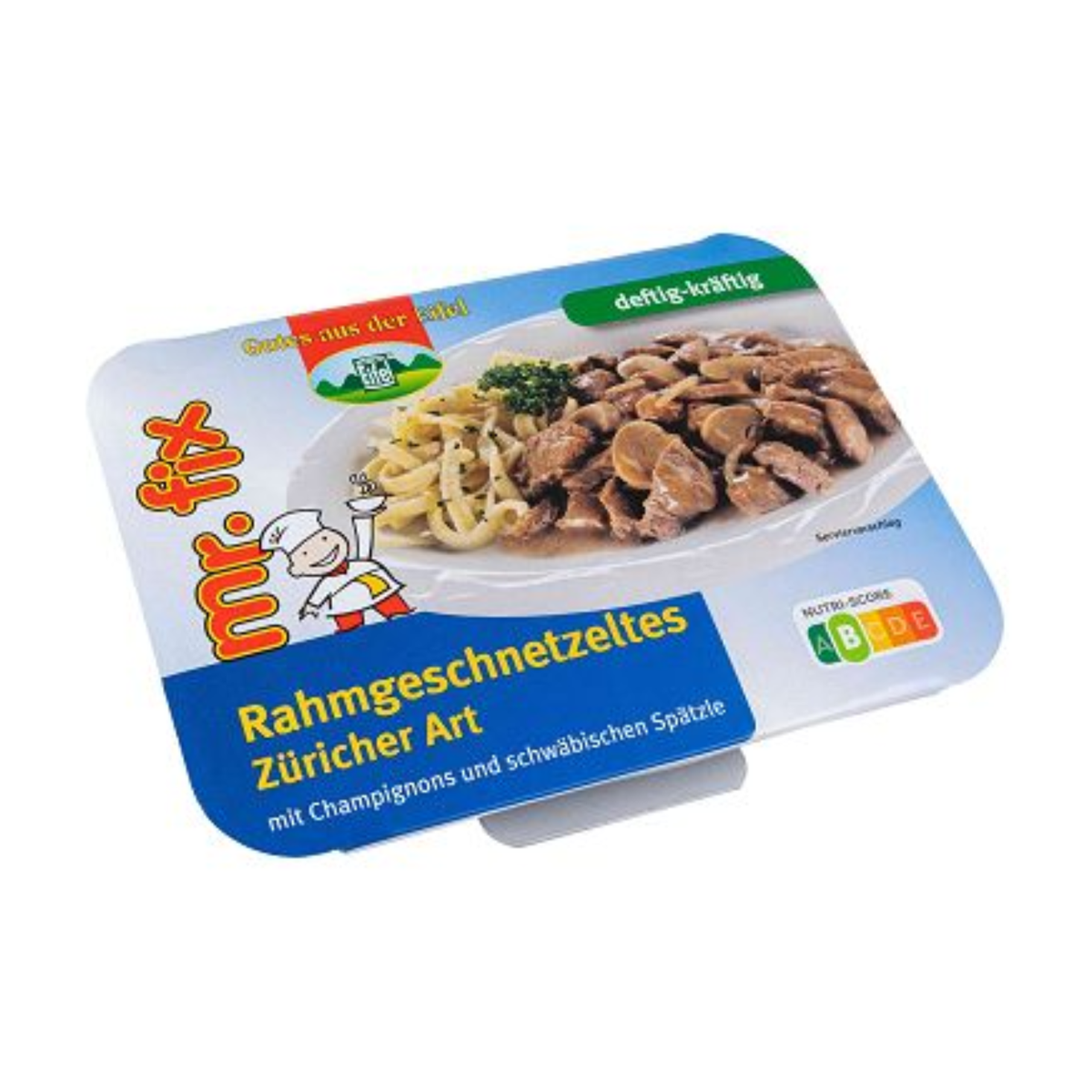 Mr.Fix Rahmgeschnetzeltes Züricher Art mit Spätzle und Champignons 350g