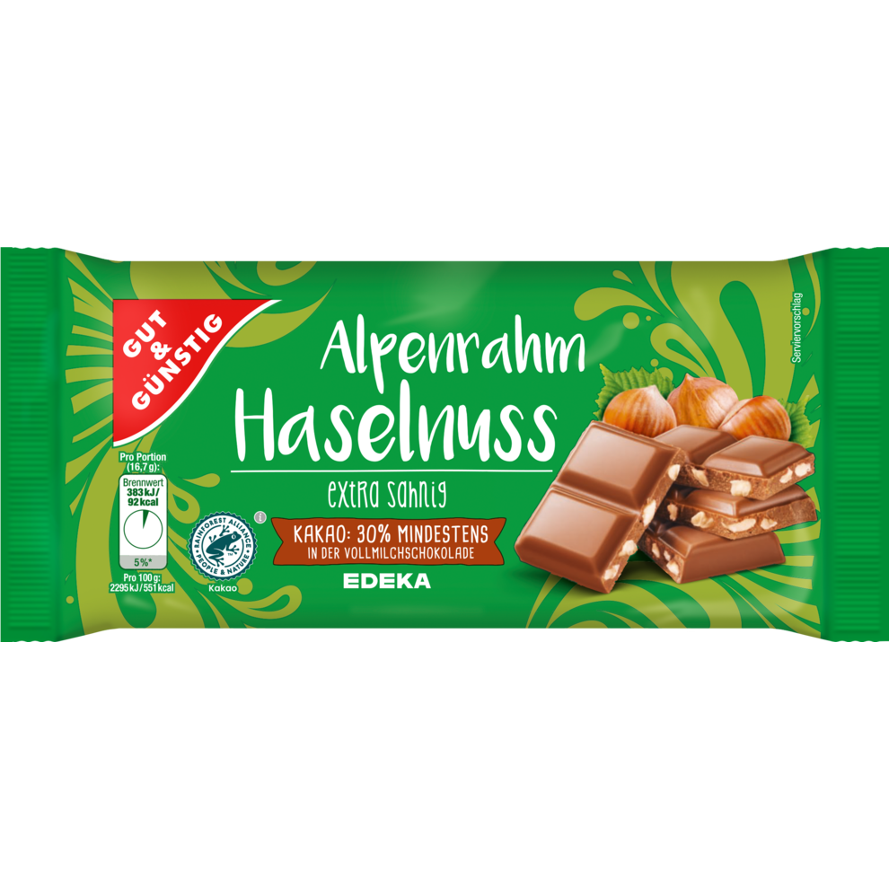 GUT&GÜNSTIG Alpenrahm Haselnuss 100g
