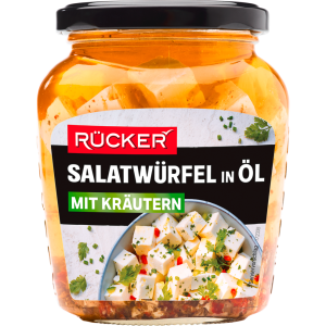 Friesischer Hirtenkäse Salatwürfel mit Kräutern in Öl 45% Fett i.Tr.300g