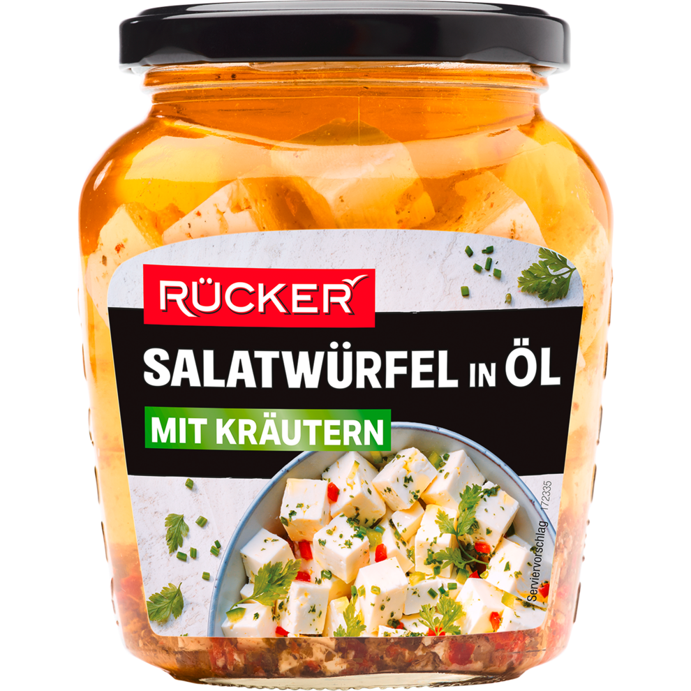 Friesischer Hirtenkäse Salatwürfel mit Kräutern in Öl 45% Fett i.Tr.300g
