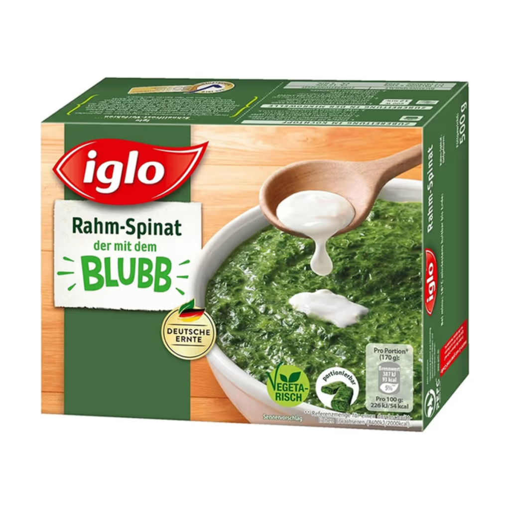 Iglo Сливки шпинат 500g