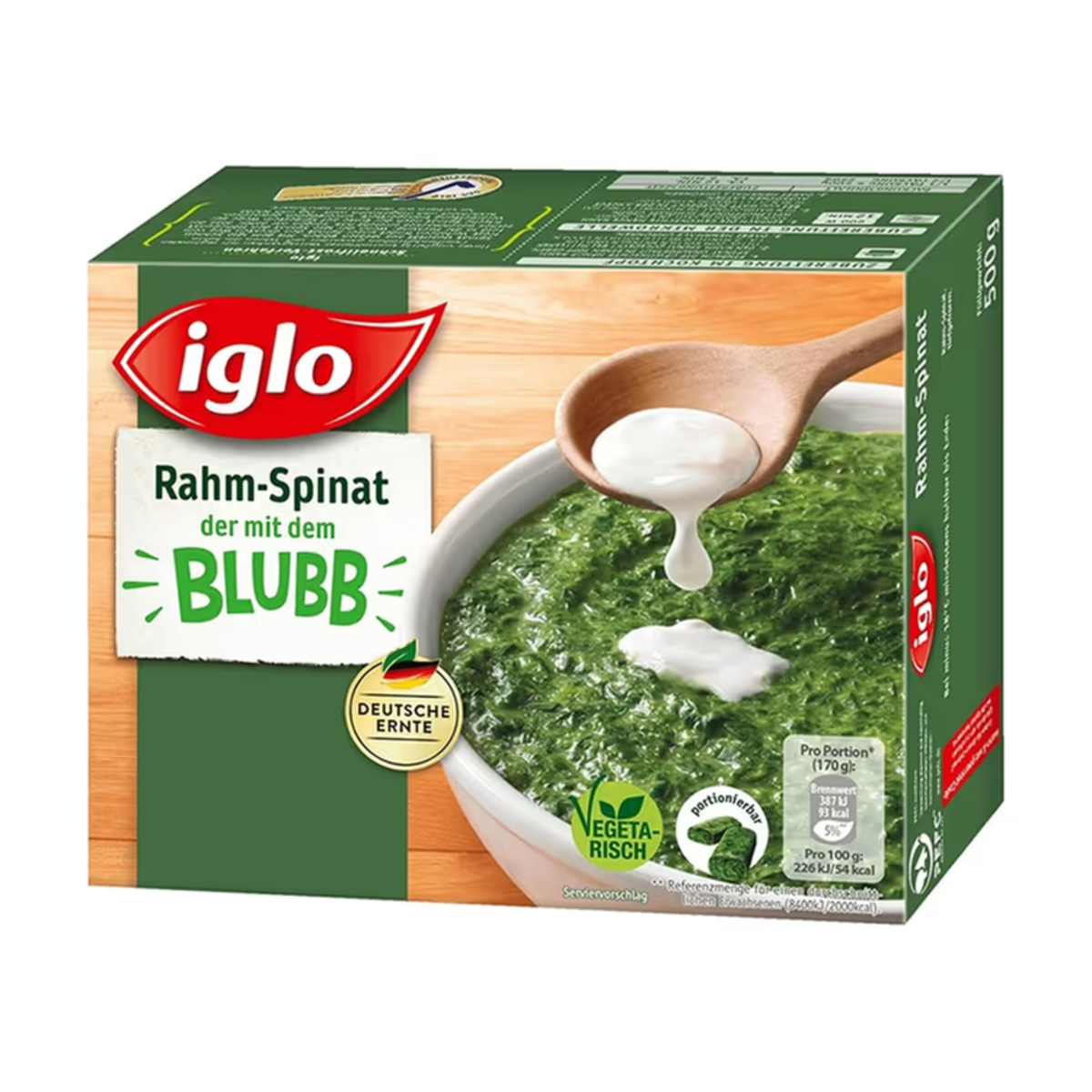 Iglo Сливки шпинат 500g