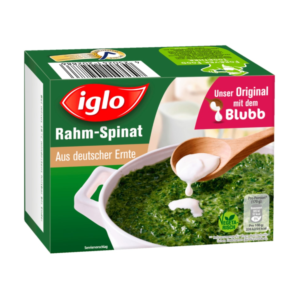 Iglo Сливки шпинат 170g