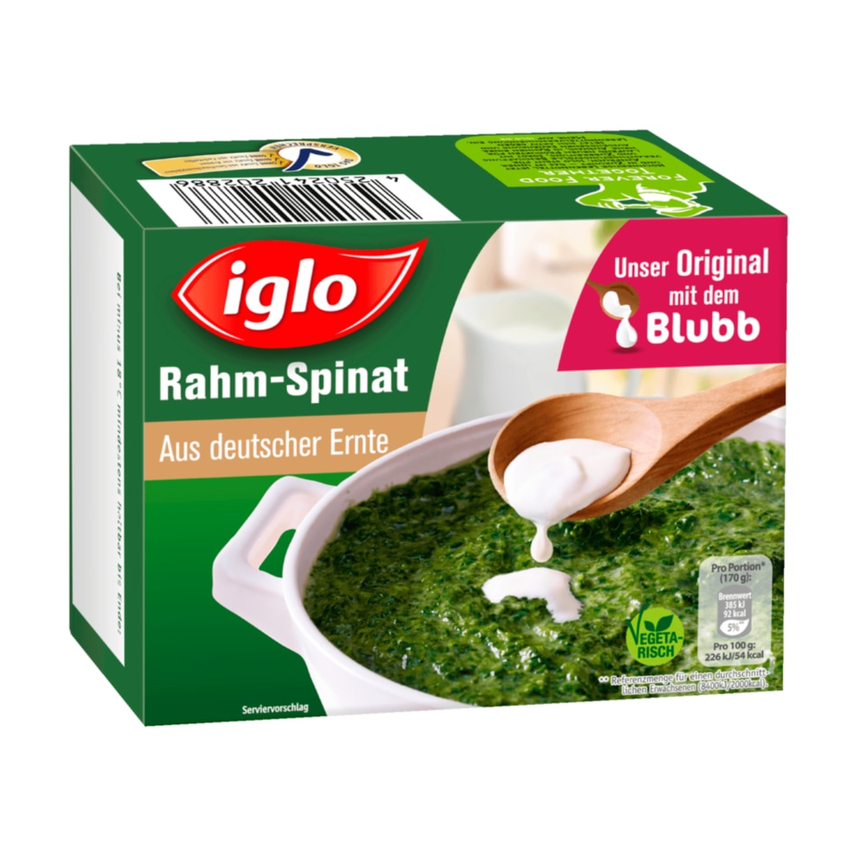 Iglo Сливки шпинат 170g