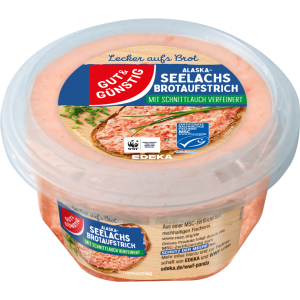 MSC GUT&GÜNSTIG Brotaufstrich Alaska Seelachs-Salat mit Schnittlauch verfeinert 150g