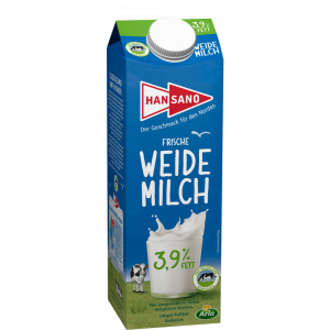 Hansano Макси пастбищное молоко 3,9%1l