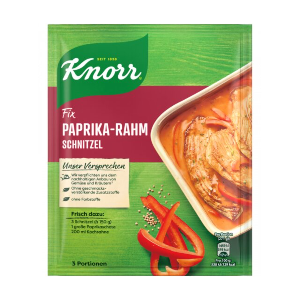 Knorr Fix Paprika Rahmschnitzel 43g