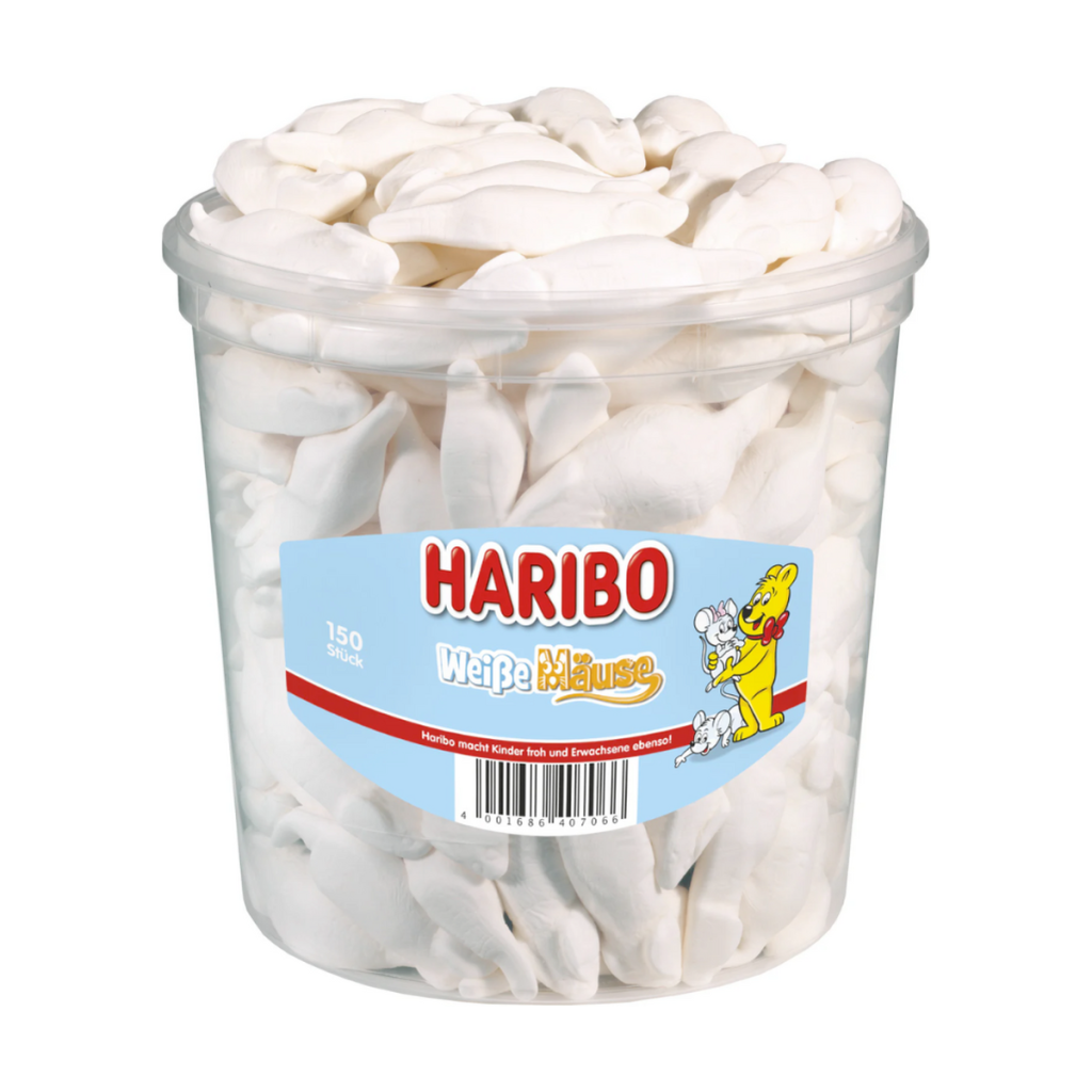 Haribo weisse Mäuse 150Stück 1050g