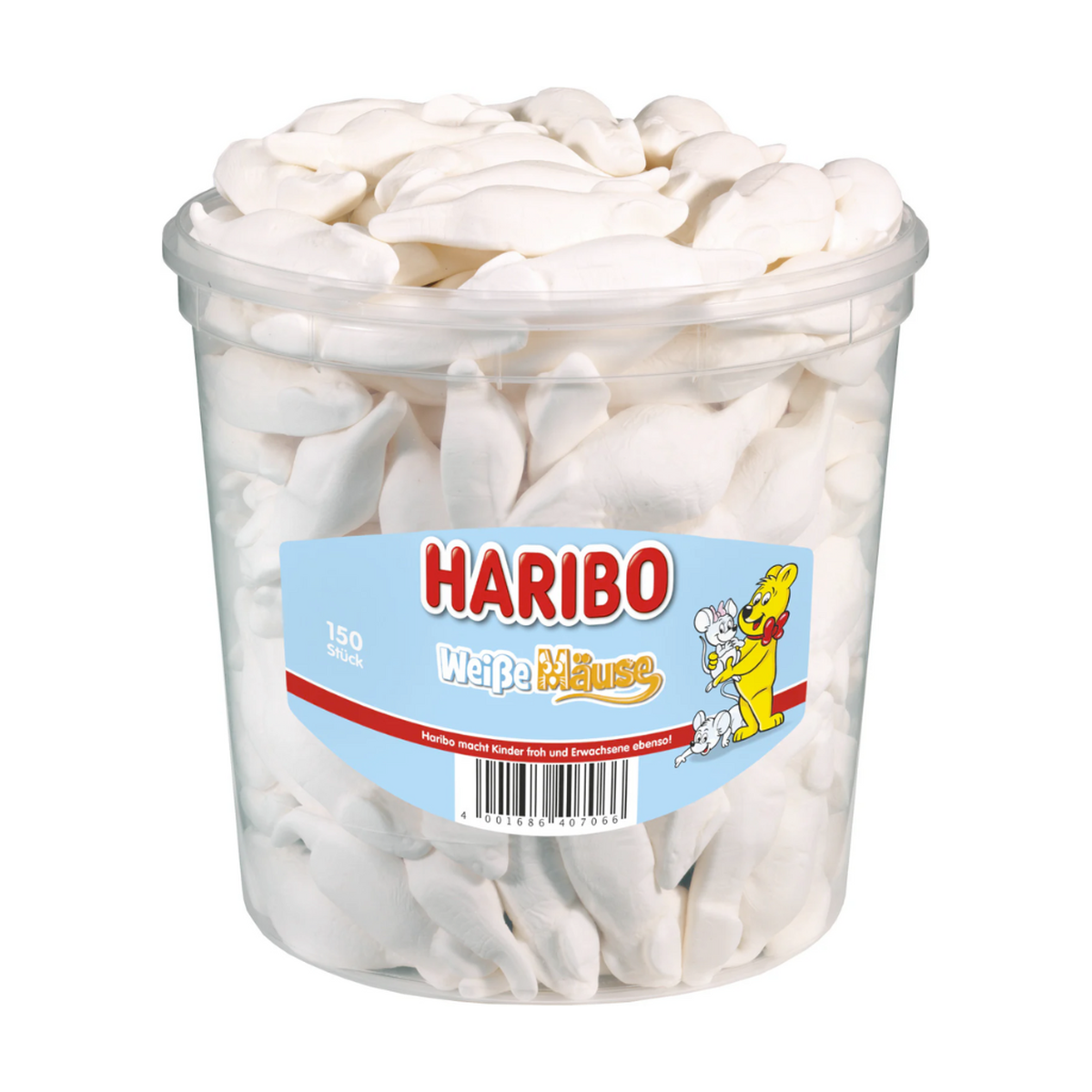 Haribo weisse Mäuse 150Stück 1050g