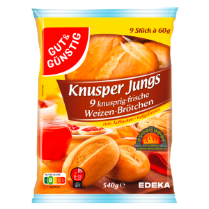 GUT&GÜNSTIG Knusperjungs 9St 540g