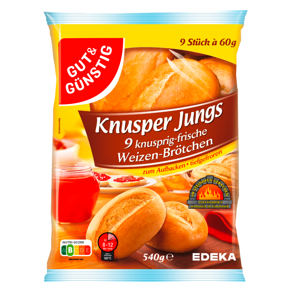 GUT&GÜNSTIG Knusperjungs 9St 540g