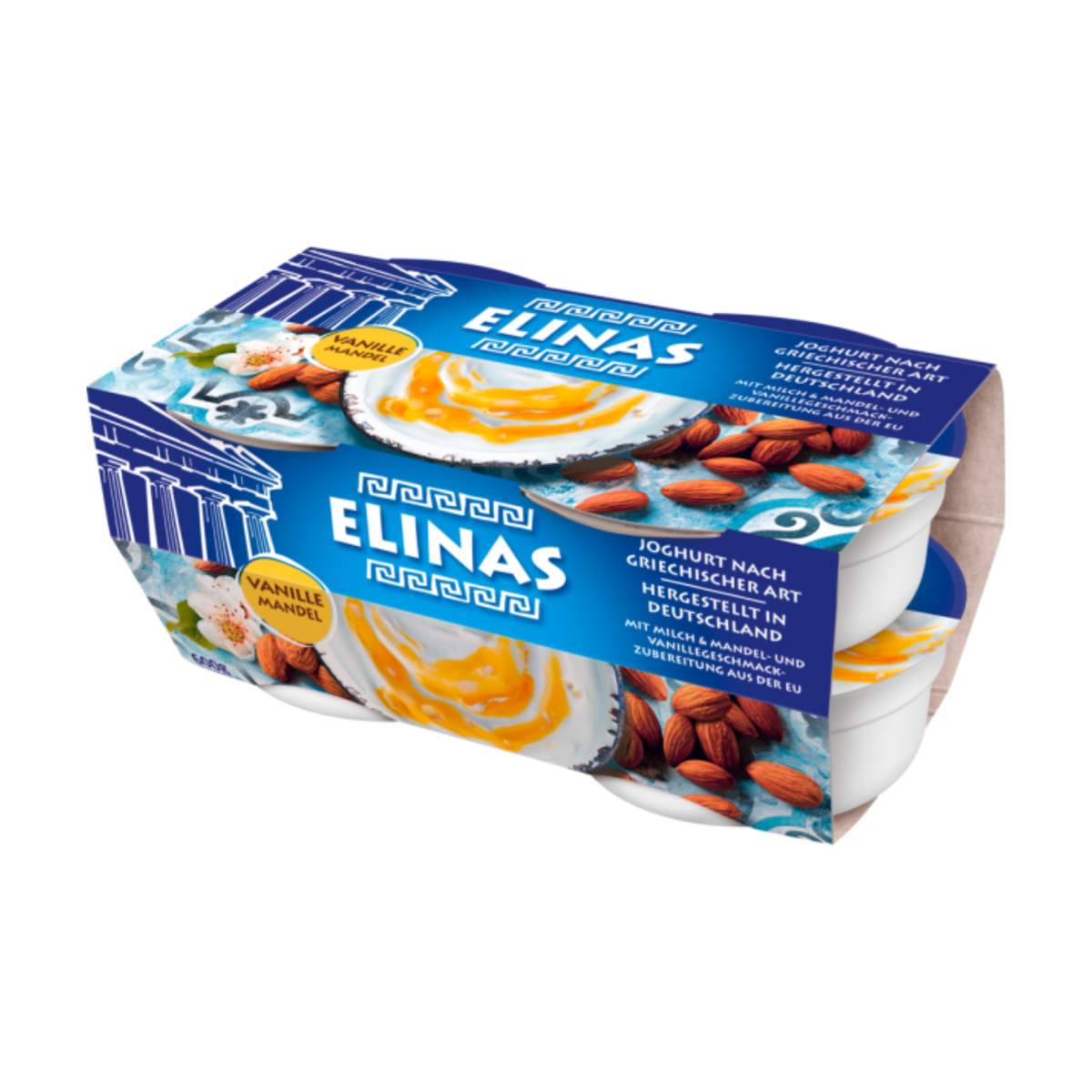 Elinas Griechischer Joghurt Vanille Mandel 9,4% 4x150g