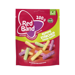Red Band Fruchtgummi Stäbchen Super Sauer 200g