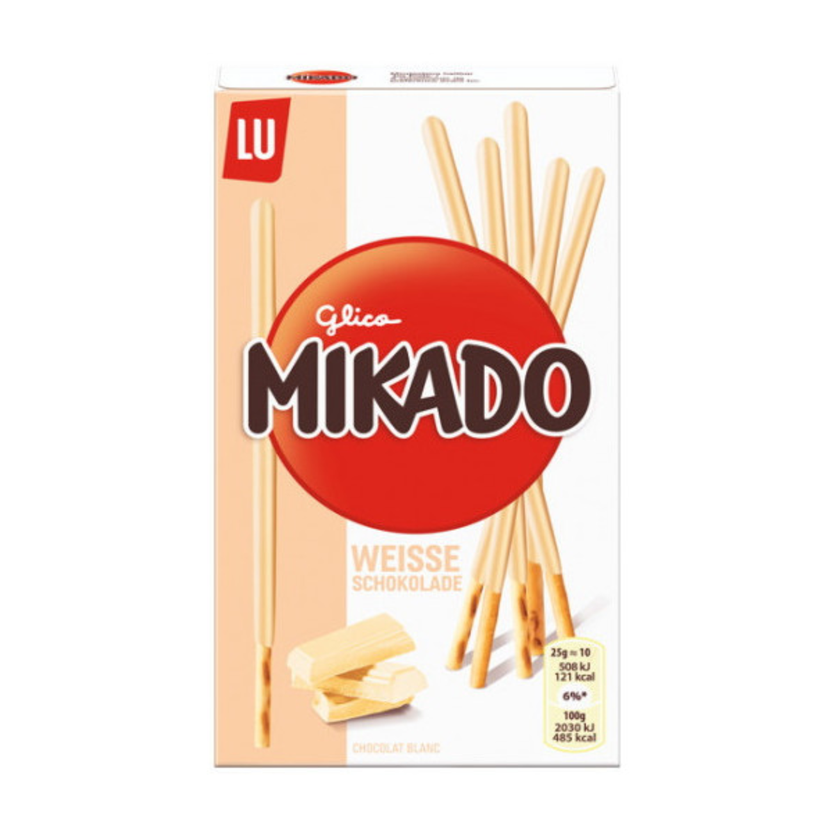 Mikado Sticks Weisse Schokolade 75g