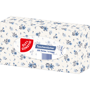 GUT&GÜNSTIG Taschentücher in der Box 4lagig 100ST