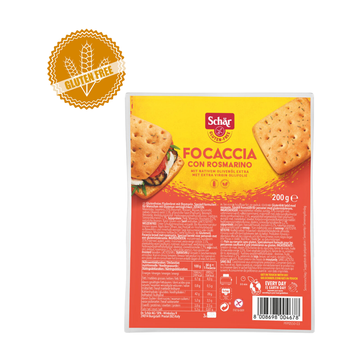Schär Focaccia Rosmarin glutenfrei 200g